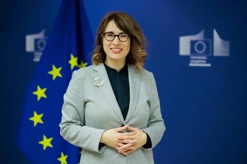 Высокий представитель ЕС по иностранным делам и политике безопасности Анита Хиппер выступает с заявлением в Артике.