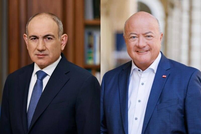Кристиан Штокер и Никол Пашинян — поздравление с победой на выборах в Армении
